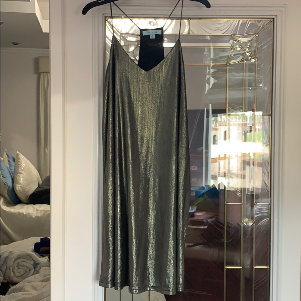 She + Sky Bronze Flowy Dress